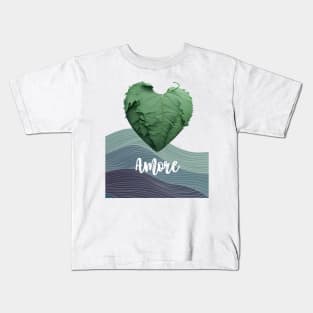 Love Nature No. 2: Amore Green Valentine's Day Kids T-Shirt